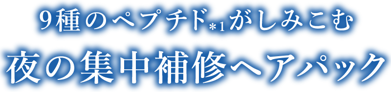 寝ている間にペプチドがしみこむ 夜のion導入美容でサラサラ髪へ