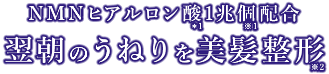 NMNヒアルロン酸1兆個配合翌朝のうねりを美髪整形